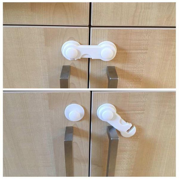 3pieces/lot1pcs plastic child lock prevents babies from opening the door at will rubbing fingers for refrigerator washing machine