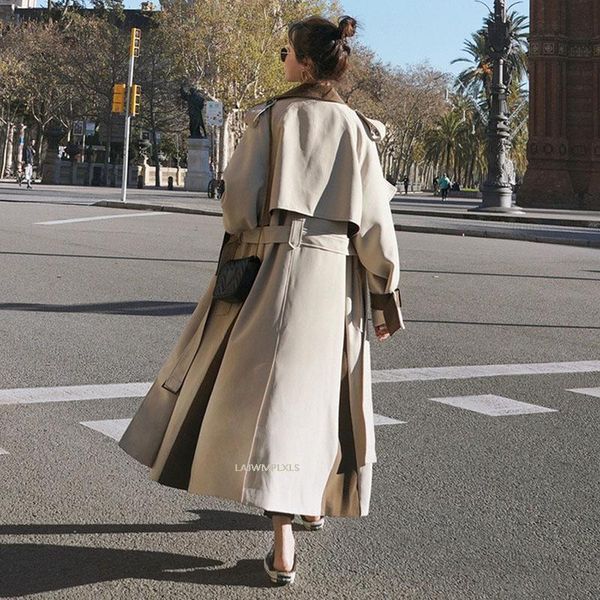 women's trench coats autumn elegant women coat dress double breasted long lady cloak outerwear spring fall oversize loose clothing fy14, Tan;black
women's trench coats autumn elegant women coat dress double breasted long lady cloak outerwear spring fall oversize loose clothing fy14, Tan;black