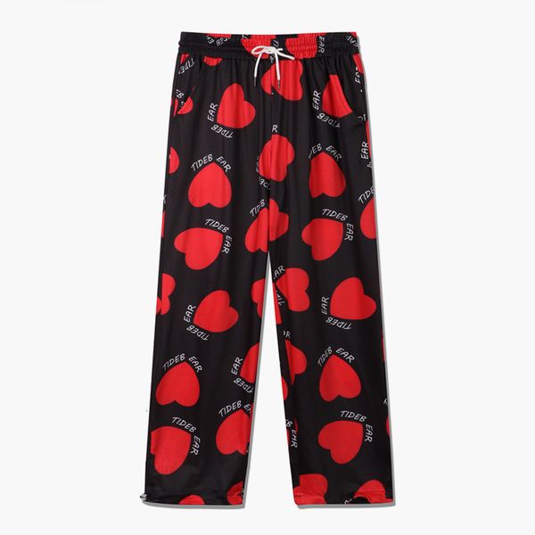 men's love english digital printing street fashion brand youth tether straight tube loose casual pants, Black
men's love english digital printing street fashion brand youth tether straight tube loose casual pants, Black