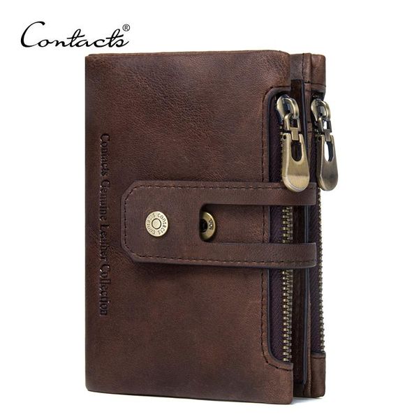 wallets contact's - brand 100% genuine leather men card holder coin purse organizer short zipper & hasp wallet vintage, Red;black
wallets contact's - brand 100% genuine leather men card holder coin purse organizer short zipper & hasp wallet vintage, Red;black