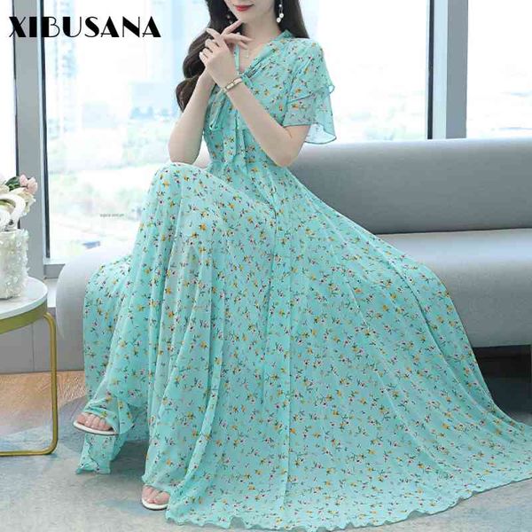women retro bow collar floral printed chiffon dress summer holiday bohemian beach long dresses female plus size 4xl vestidos 210423, Black;gray
women retro bow collar floral printed chiffon dress summer holiday bohemian beach long dresses female plus size 4xl vestidos 210423, Black;gray