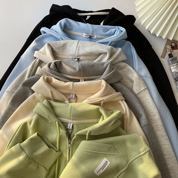 korean women oversized zip up hooded sweatshirts 2021 spring cotton loose casual boyfriend couple hoodies streetwear outfits top, Black
korean women oversized zip up hooded sweatshirts 2021 spring cotton loose casual boyfriend couple hoodies streetwear outfits top, Black