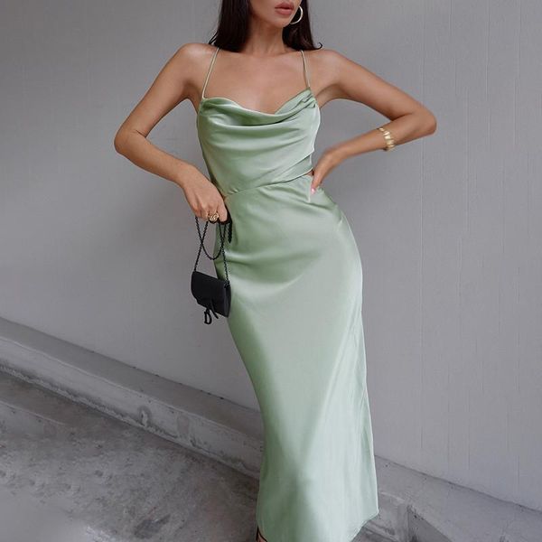 casual dresses party backless slim 2021 summer sleeveless strap club dress vintage elegant pile collar solid lace up bandage stain m0653, Black;gray
casual dresses party backless slim 2021 summer sleeveless strap club dress vintage elegant pile collar solid lace up bandage stain m0653, Black;gray