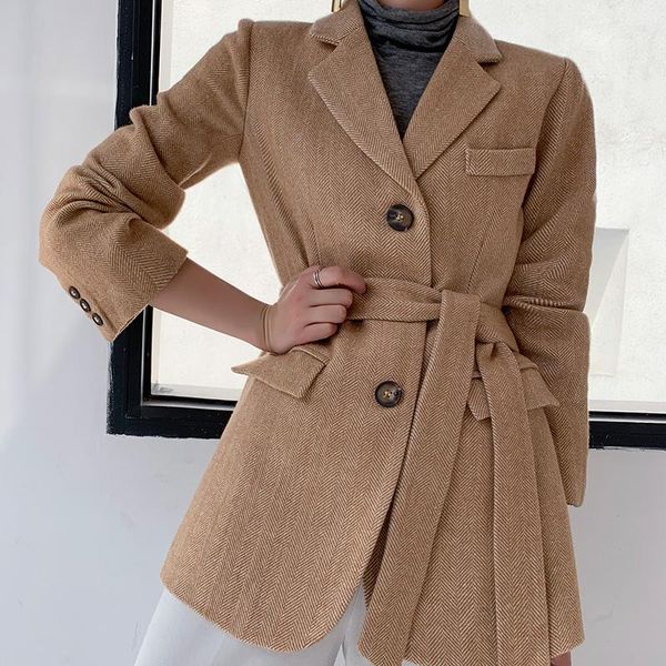 women's suits & blazers vintage wool coat women autumn winter thick woolen suit jacket coats casual, White;black
women's suits & blazers vintage wool coat women autumn winter thick woolen suit jacket coats casual, White;black