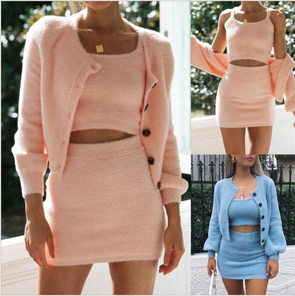 women's tracksuits hiriginwomen casual fleece 3pcs sets spaghetti strap tank crop pencil mini skirt long sleeve buttons up cardigan ja, Gray
women's tracksuits hiriginwomen casual fleece 3pcs sets spaghetti strap tank crop pencil mini skirt long sleeve buttons up cardigan ja, Gray
