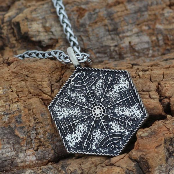 pendant necklaces helm of awe amulet norse viking odin symbol necklace with valknut rune gift bag, Silver
pendant necklaces helm of awe amulet norse viking odin symbol necklace with valknut rune gift bag, Silver