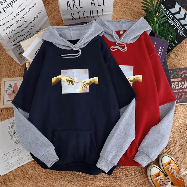 men's hoodies & sweatshirts fall winter men contrast color splice hoodie hand of god graphics print pullover harajuku fashion fleece co, Black
men's hoodies & sweatshirts fall winter men contrast color splice hoodie hand of god graphics print pullover harajuku fashion fleece co, Black