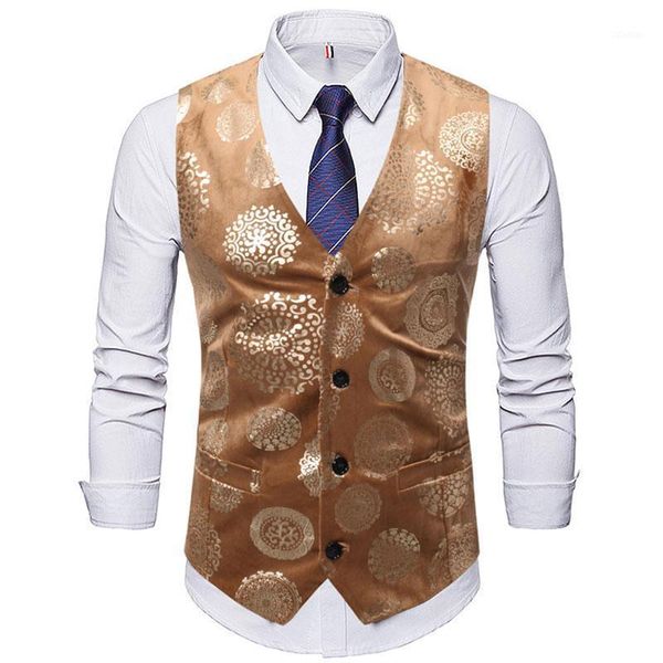 men's vests royal golden suit vest men casual printed bronzing sleeveless single breasted waistcoat luxury wedding prom chalecos para h, Black;white
men's vests royal golden suit vest men casual printed bronzing sleeveless single breasted waistcoat luxury wedding prom chalecos para h, Black;white