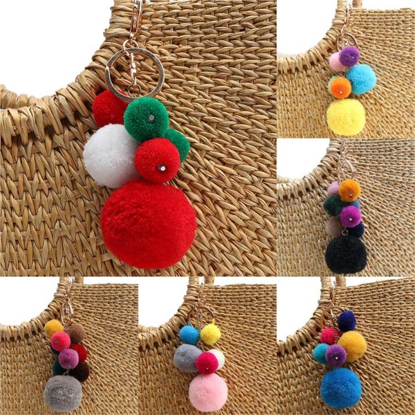 1pc bohemian style key chain pompom key ring holder bag hanging pendant pompons keychain decoration jewelry 2019, Silver
1pc bohemian style key chain pompom key ring holder bag hanging pendant pompons keychain decoration jewelry 2019, Silver
