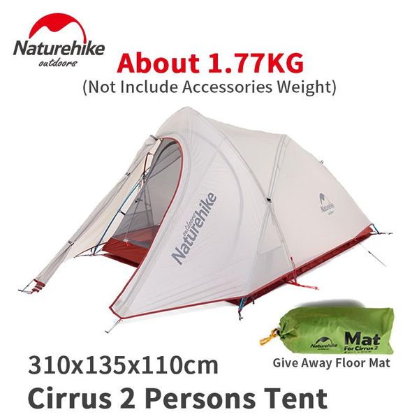 naturehike cirrus fok 20d nylon camping tent 1.77kg ultralight double layer sunscreen 2 persons outdoor hiking with mat tents and shelters
naturehike cirrus fok 20d nylon camping tent 1.77kg ultralight double layer sunscreen 2 persons outdoor hiking with mat tents and shelters