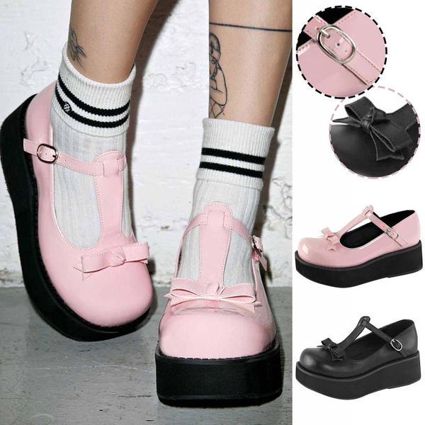 arrival female lolita cute mary janes pumps platform wedges heel women's sweet school style shoes woman leather dress, Black
arrival female lolita cute mary janes pumps platform wedges heel women's sweet school style shoes woman leather dress, Black