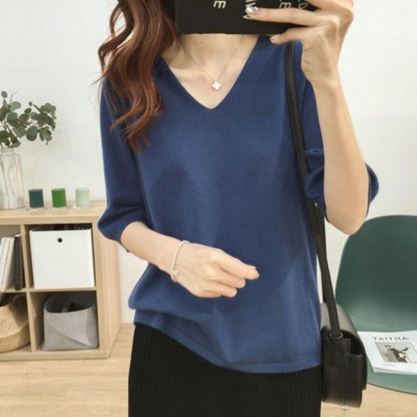 women's sweaters women spring summer style knitted sweater pullovers lady casual v-neck half sleeve zz0025, White;black
women's sweaters women spring summer style knitted sweater pullovers lady casual v-neck half sleeve zz0025, White;black
