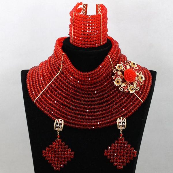 earrings & necklace splendid orange red wedding african beads jewelry set big choker celebration crystal women qw647, Silver
earrings & necklace splendid orange red wedding african beads jewelry set big choker celebration crystal women qw647, Silver