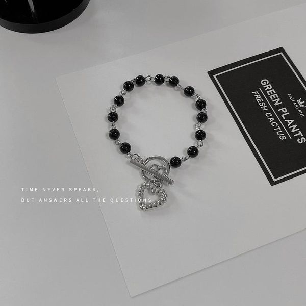 link, chain artificial pearl bracelet lady heart woman bracelets hollow ot buckle charms party elegan silver color kpop alloy brincos, Black
link, chain artificial pearl bracelet lady heart woman bracelets hollow ot buckle charms party elegan silver color kpop alloy brincos, Black