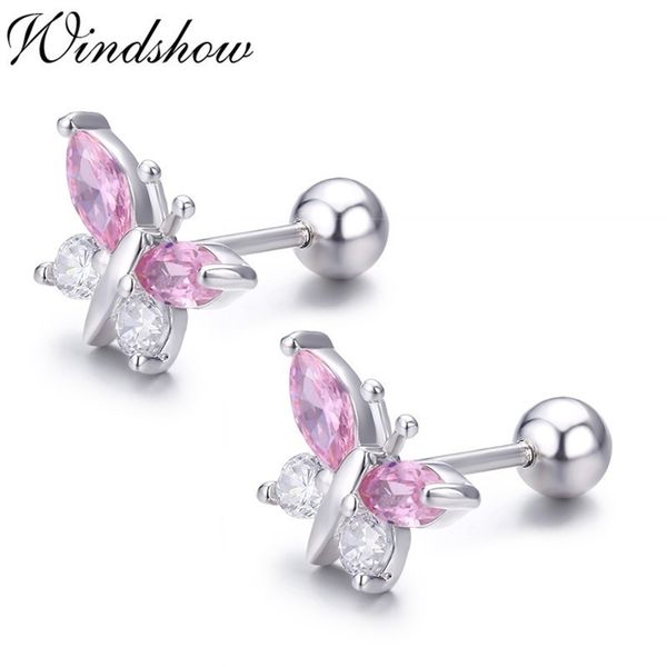 cute 925 sterling silver butterfly pink cz screw back stud earrings for women child girls kids jewellery orecchini aros aretes 211009, Golden;silver
cute 925 sterling silver butterfly pink cz screw back stud earrings for women child girls kids jewellery orecchini aros aretes 211009, Golden;silver