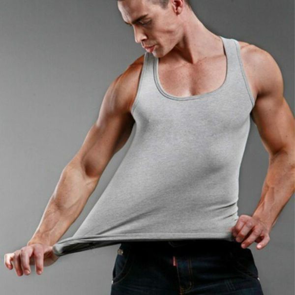 men' tank cotton mens sleeveless fitness solid muscle vest undershirts o-neck gymclothing tees 6 colors, White;black
men' tank cotton mens sleeveless fitness solid muscle vest undershirts o-neck gymclothing tees 6 colors, White;black