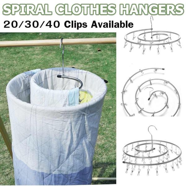 hangers & racks steel portable clothes hanger with clips windproof clothespin socks underwear storage drying spiral laundry holder rack
hangers & racks steel portable clothes hanger with clips windproof clothespin socks underwear storage drying spiral laundry holder rack