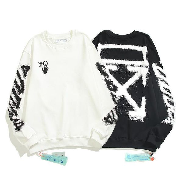 ink meichao splash off graffiti arrow print round neck sweater ow autumn and winter men women lovers thin style loose backing, Black
ink meichao splash off graffiti arrow print round neck sweater ow autumn and winter men women lovers thin style loose backing, Black