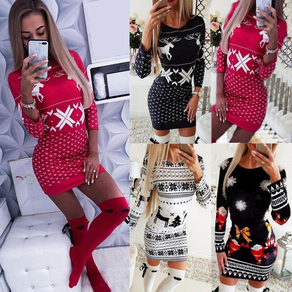christmas mini dress women's printed long sleeve bodycon jumper party tunic robe xmas vestidos casual dresses, Black;gray
christmas mini dress women's printed long sleeve bodycon jumper party tunic robe xmas vestidos casual dresses, Black;gray