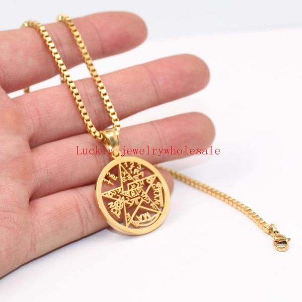 pendant necklaces gold 2.4mm 18''-32'' box link chain stainless steel religious satanic worship pentagram necklace frien, Silver
pendant necklaces gold 2.4mm 18''-32'' box link chain stainless steel religious satanic worship pentagram necklace frien, Silver