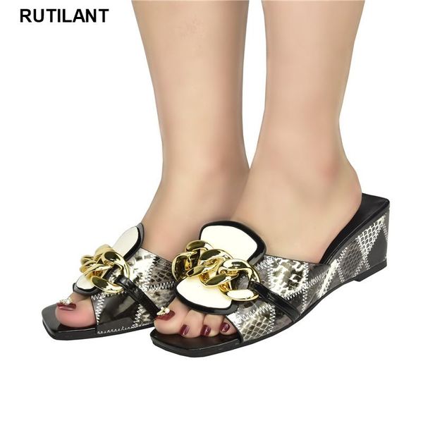 dress shoes latest elegant african party pumps chain decorative trend women's slippers outdoor mixed colors wedding wedges for women, Black
dress shoes latest elegant african party pumps chain decorative trend women's slippers outdoor mixed colors wedding wedges for women, Black
