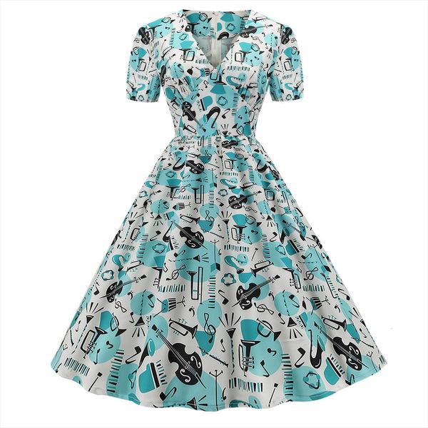 summer short sleeve casual womens dress v neck vintage print party swing daily de mujer, Black;gray
summer short sleeve casual womens dress v neck vintage print party swing daily de mujer, Black;gray