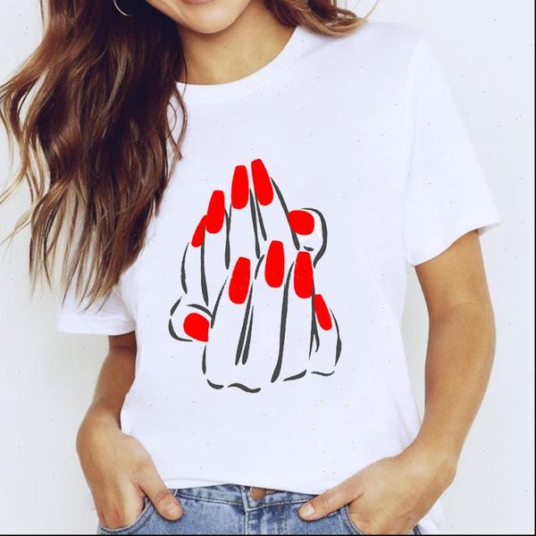 hand make up beauty womens t shirts fingernail nail art clothing print graphic shirt ladies female tee, White
hand make up beauty womens t shirts fingernail nail art clothing print graphic shirt ladies female tee, White