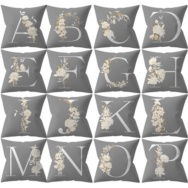 pillow case decorative cover 45x45 letter gray cushion polyester throw white yellow flowers pillowcase nordic home #p2 
pillow case decorative cover 45x45 letter gray cushion polyester throw white yellow flowers pillowcase nordic home #p2