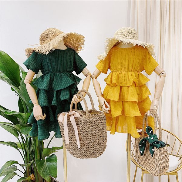 girl's dresses summer kids clothing for girls checkered cake princess children's costume tz26, Red;yellow
girl's dresses summer kids clothing for girls checkered cake princess children's costume tz26, Red;yellow