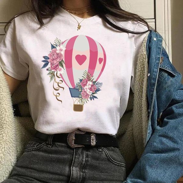 clothes graphic balloon travel flower women t shirt floral summer autumn print tees female womens, White
clothes graphic balloon travel flower women t shirt floral summer autumn print tees female womens, White