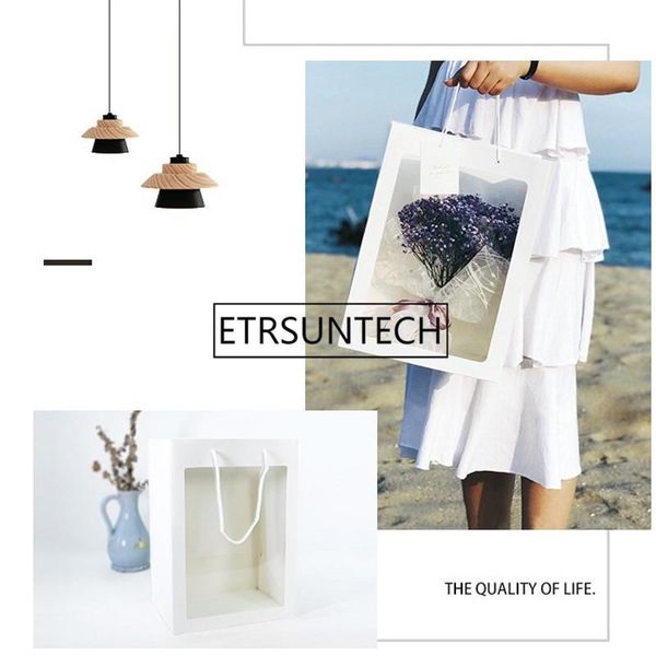 gift wrap 100pcs/lot transparent window tote bag holiday high-end boxes packaging bags creative flower
gift wrap 100pcs/lot transparent window tote bag holiday high-end boxes packaging bags creative flower