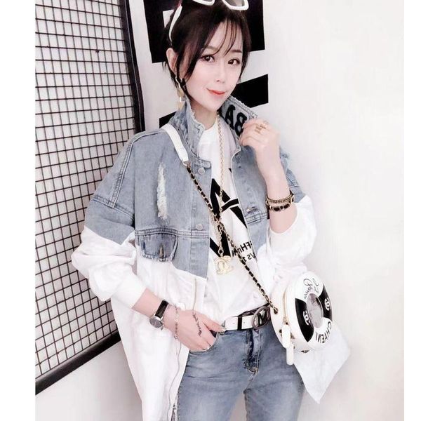 women's jackets manufacturers selling splicing holiday two cowboy coat female spring europe stand collar letters loose dust, Black;brown
women's jackets manufacturers selling splicing holiday two cowboy coat female spring europe stand collar letters loose dust, Black;brown