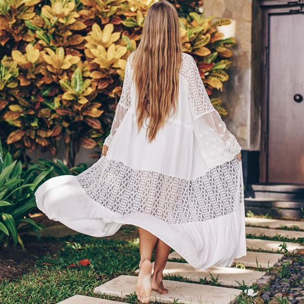 women's swimwear white mesh beach dress women tassel swimsuit cover up see through bikini wear kaftan kimono flare sleeve vestido, White;black
women's swimwear white mesh beach dress women tassel swimsuit cover up see through bikini wear kaftan kimono flare sleeve vestido, White;black
