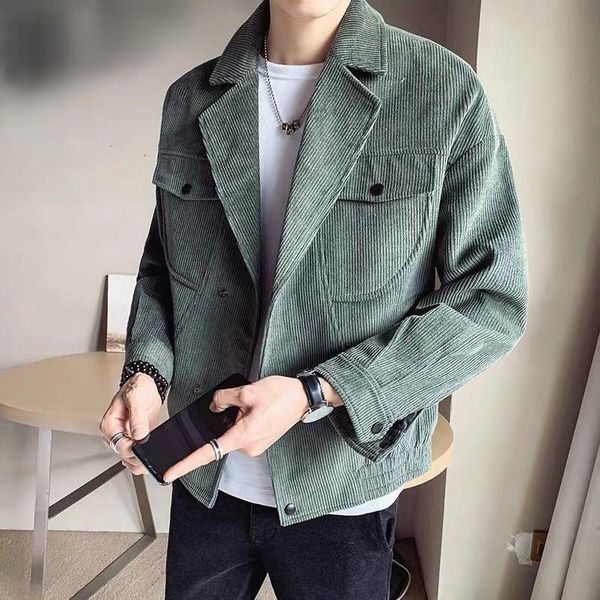 men's jackets 2021 corduroy jacket fashion leisure spring and autumn korean slim handsome top, Black;brown
men's jackets 2021 corduroy jacket fashion leisure spring and autumn korean slim handsome top, Black;brown