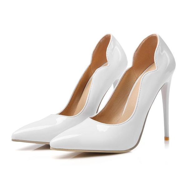 dress shoes 12cm high heel women pumps sext pointed toe patent leather thin heels ol ladies elegent big size 35-42, Black
dress shoes 12cm high heel women pumps sext pointed toe patent leather thin heels ol ladies elegent big size 35-42, Black