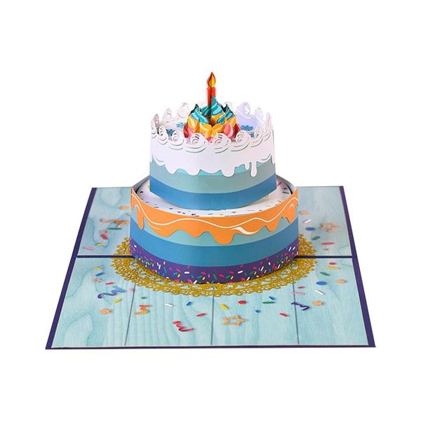 greeting cards 3d -up birthday card with blue double layer cake design, envelope for family,friends,kids,women
greeting cards 3d -up birthday card with blue double layer cake design, envelope for family,friends,kids,women