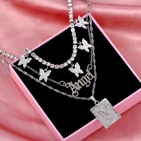 pendant necklaces silver color butterfly angel letter for women multilayer crystal clavicle chain fashion jewelry gift
pendant necklaces silver color butterfly angel letter for women multilayer crystal clavicle chain fashion jewelry gift