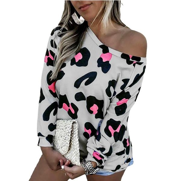 women's t-shirt leopard printed tshirt women loose long sleeve tee female ladies casual vintage t-shirts streetwear, White
women's t-shirt leopard printed tshirt women loose long sleeve tee female ladies casual vintage t-shirts streetwear, White