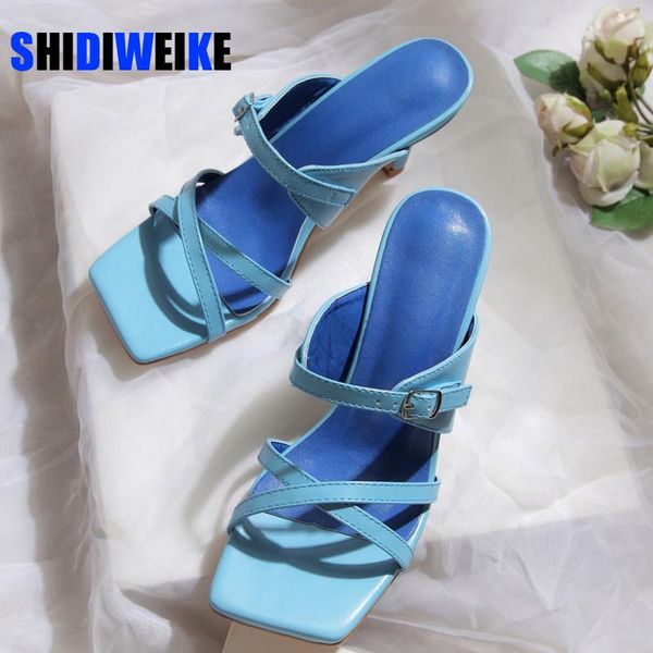 brand summer women square high heels slides mules sweet female open toe orange white slippers mujer vacation shoes big size, Black
brand summer women square high heels slides mules sweet female open toe orange white slippers mujer vacation shoes big size, Black