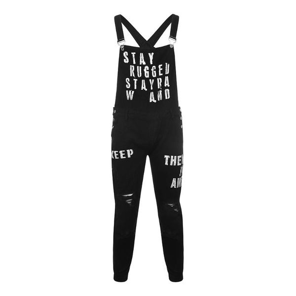 men's pants 2021 hole pocket jeans overalls letter printed jumpsuit for male streetwear suspender size s-xxl 8.20, Black
men's pants 2021 hole pocket jeans overalls letter printed jumpsuit for male streetwear suspender size s-xxl 8.20, Black