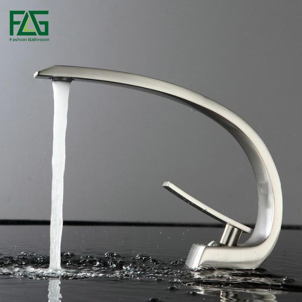 bathroom sink faucets flg basin faucet deck mounted brass mixer tap brushed nickel bath cold water 6101n 
bathroom sink faucets flg basin faucet deck mounted brass mixer tap brushed nickel bath cold water 6101n