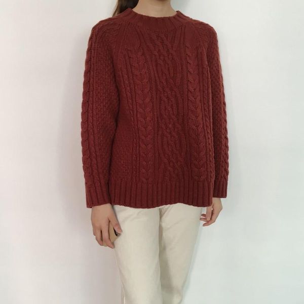 sweater white red wine knitted pullovers female thick warm loose short design 2021 women fashion women's sweaters, White;black
sweater white red wine knitted pullovers female thick warm loose short design 2021 women fashion women's sweaters, White;black