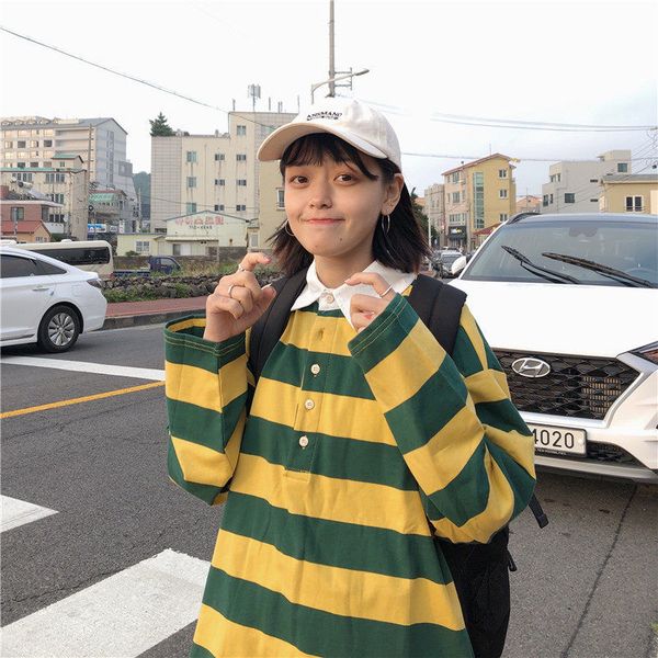 polo collar hoodies women striped sweatshirt korean 2021 spring autumn vintage loose casual oversized hip hop harajuku ins, Black
polo collar hoodies women striped sweatshirt korean 2021 spring autumn vintage loose casual oversized hip hop harajuku ins, Black