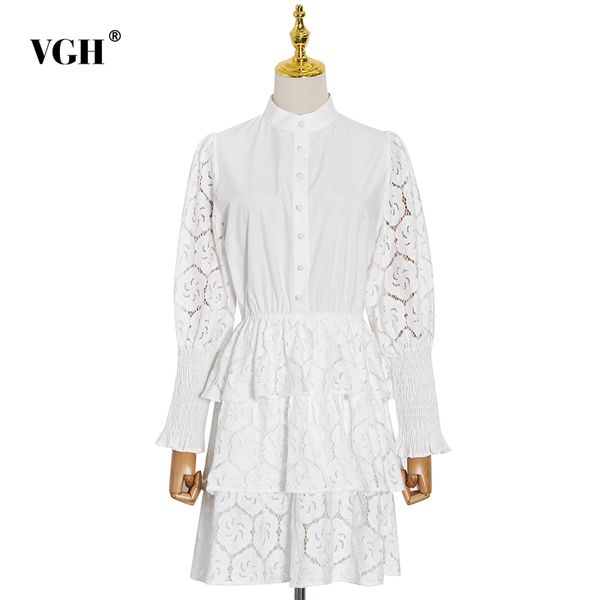 vgh solid dress for women stand collar lantern long sleeve high waist hollow out designer a line mini dresses female autumn 210421, Black;gray
vgh solid dress for women stand collar lantern long sleeve high waist hollow out designer a line mini dresses female autumn 210421, Black;gray