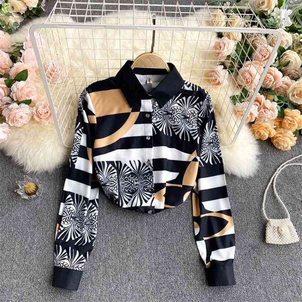 women fashion ins long-sleeved loose-fitting slim print shirts lapel mujer elegant camisas blosue r917 210527, White
women fashion ins long-sleeved loose-fitting slim print shirts lapel mujer elegant camisas blosue r917 210527, White