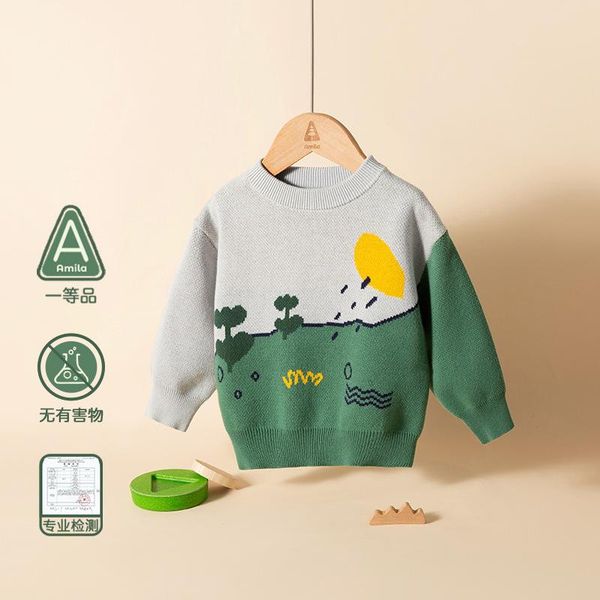 pullover children sweaters clothing autumn round neck pullovers boys and girls pure cotton spring warm, Blue
pullover children sweaters clothing autumn round neck pullovers boys and girls pure cotton spring warm, Blue