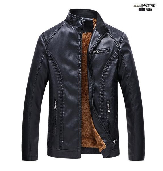 winter men leather jackets motorcycle keep warm fashion brand men's fleece jacket coat, Black;brown
winter men leather jackets motorcycle keep warm fashion brand men's fleece jacket coat, Black;brown