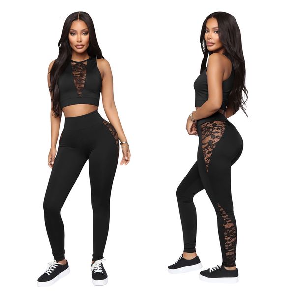 women's two piece pants designer women tracksuit clothes lace patchwork sleeveless tee skinny pencil suit beach sporty lady set 1pes, White
women's two piece pants designer women tracksuit clothes lace patchwork sleeveless tee skinny pencil suit beach sporty lady set 1pes, White