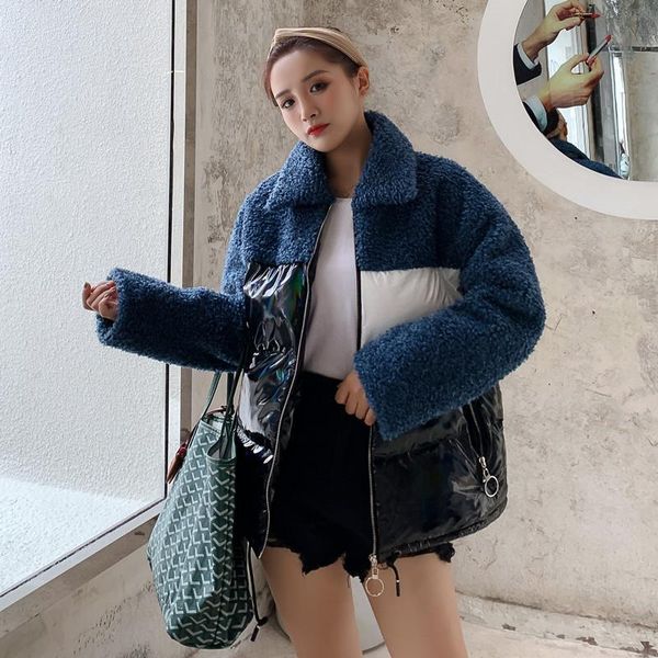 women's fur & faux gamporl 2021 fashion winter sheepskin coat natural furry female thick warm midlength leather jacket with zipper, Black
women's fur & faux gamporl 2021 fashion winter sheepskin coat natural furry female thick warm midlength leather jacket with zipper, Black