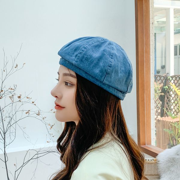 ins old washed cowboy beret octagonal female autumn winter versatile painter pumpkin hat net red, Blue;gray
ins old washed cowboy beret octagonal female autumn winter versatile painter pumpkin hat net red, Blue;gray
